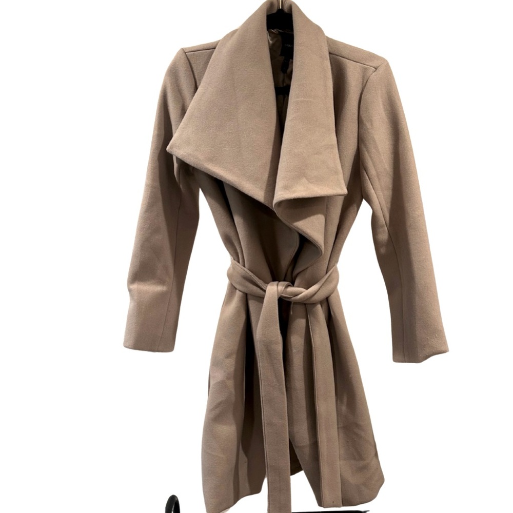 Forever 21 Belted Wrap Coat | Taupe | Size Small